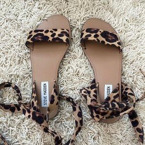 Steve Madden Cheetah Print Wrap Sandals